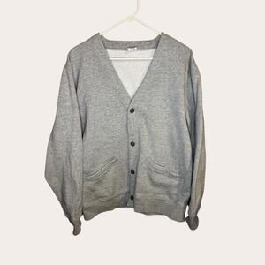 Vintage J.Crew Gray Button-Up Cardigan Sweater Large